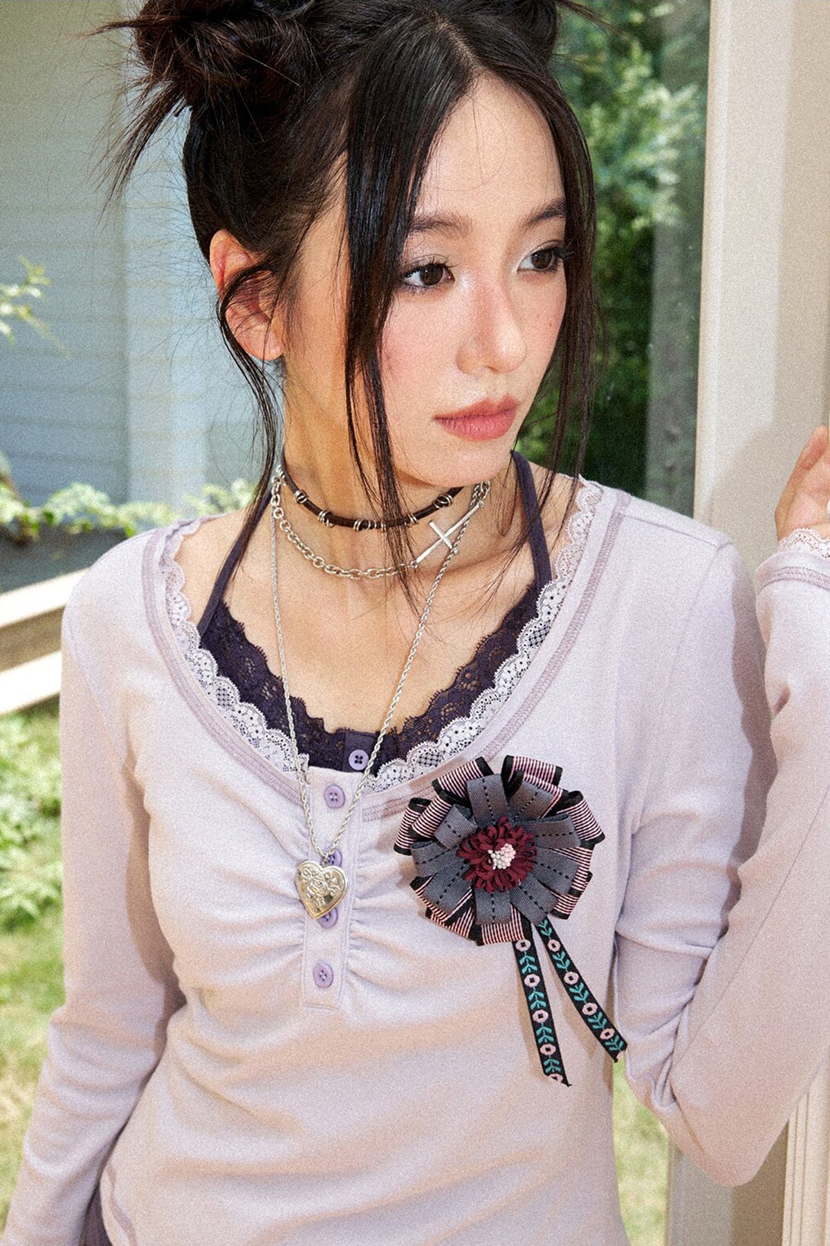 Handmade Multi-Layer Floral Brooch