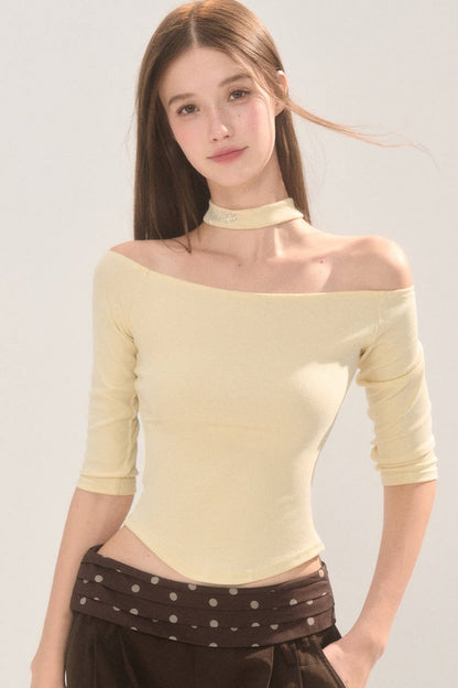 Reversible Stretch Cut-Out T-Shirt