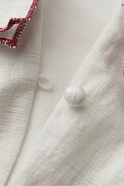 Quirky Clown-Style Red White Striped Shirt