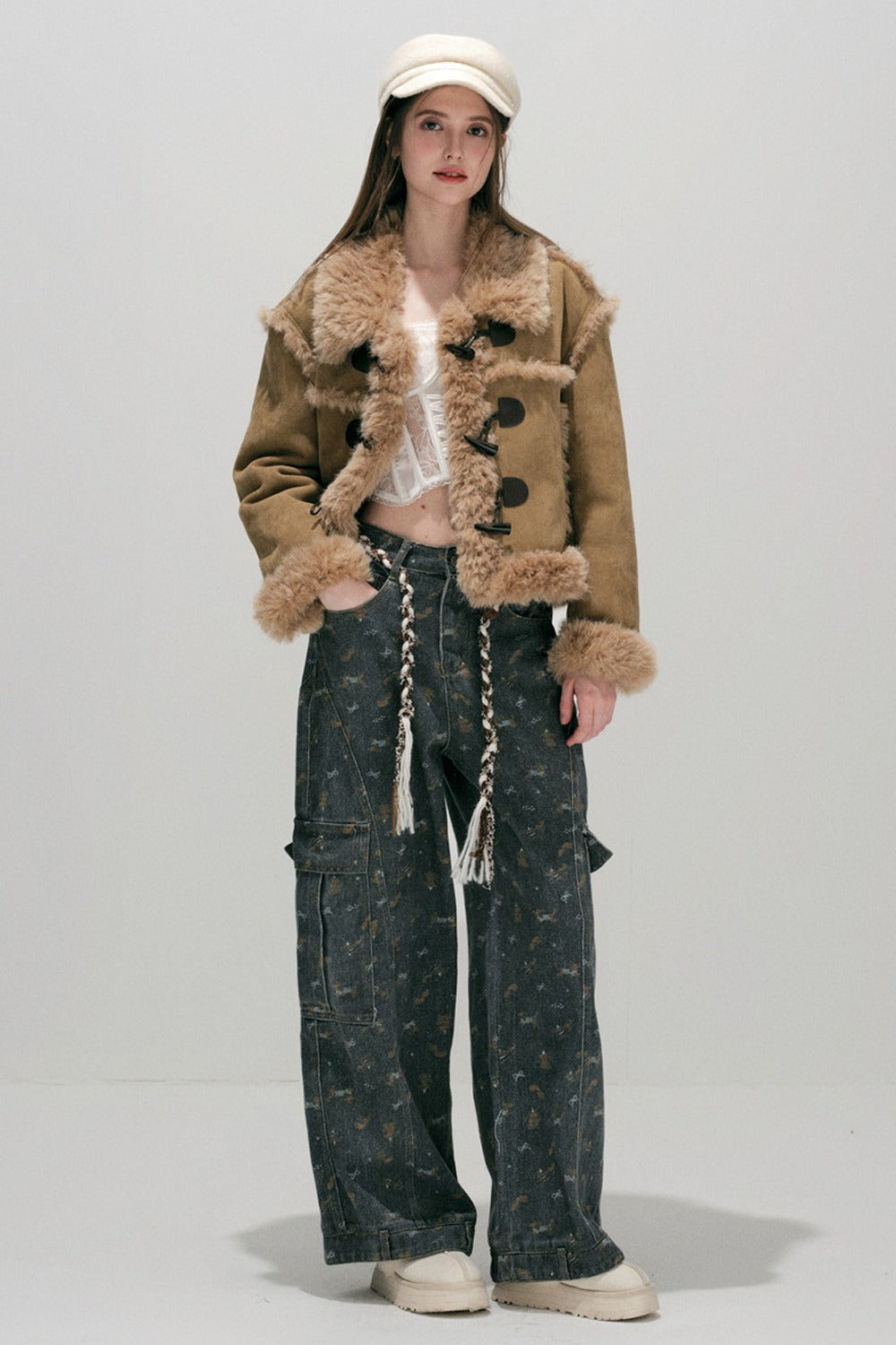 Caramel Eco-Fur Coat