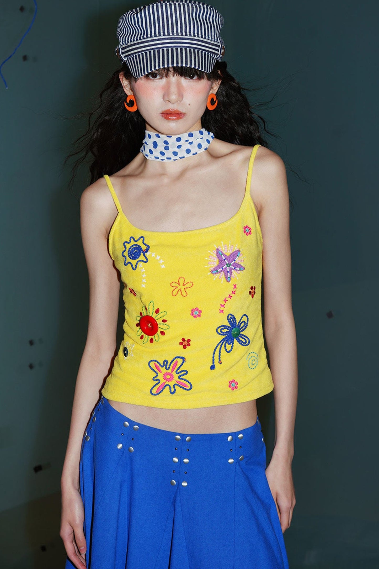 Colorful Rope Embroidery Camisole
