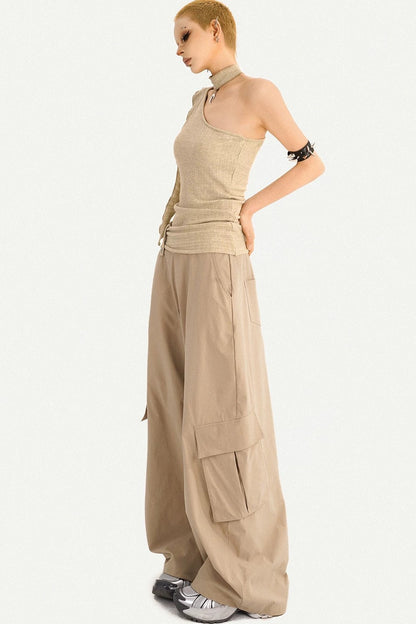 Retro Asymmetrical One-Shoulder Top