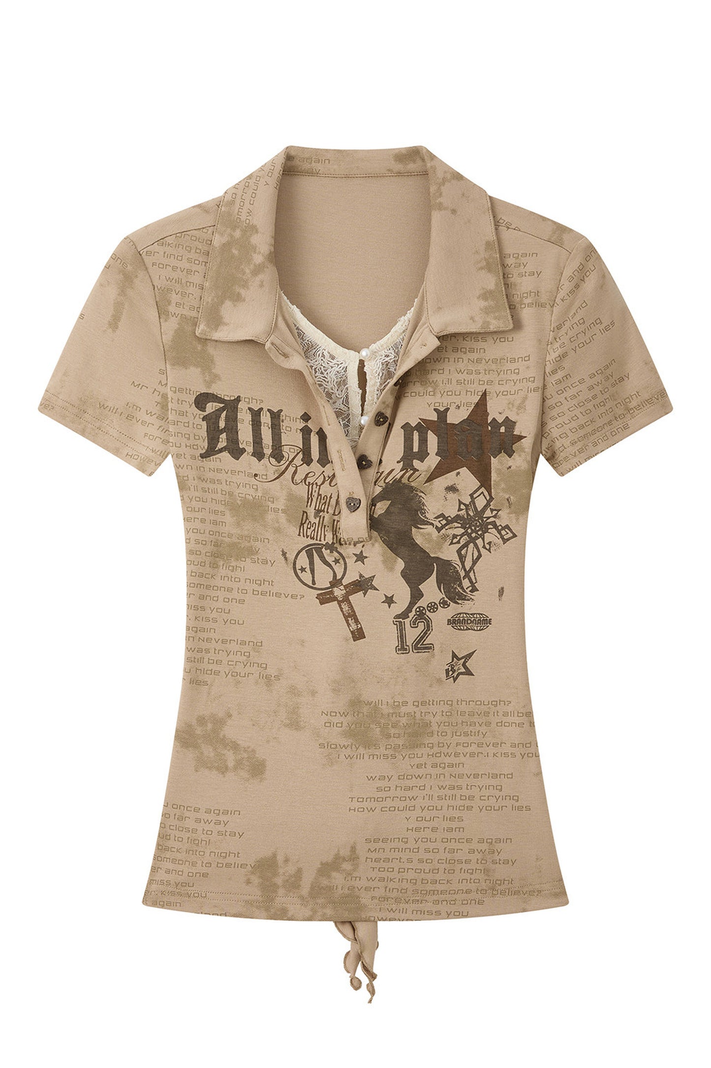 Backless Light Lace Vest Top
