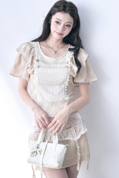 Forgotten Prayer Knitted Patchwork Top