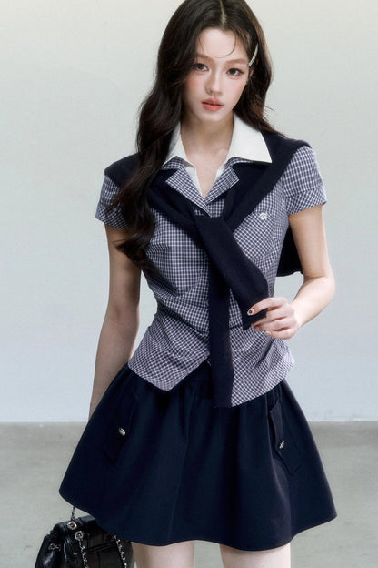 Korean Academy A-Line Skirt