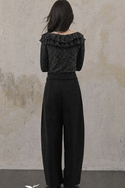 Folded Waistband Pants