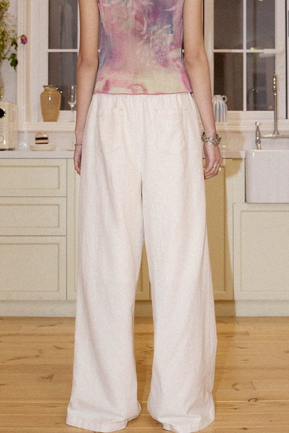 Lyocell Linen Beaded Pants