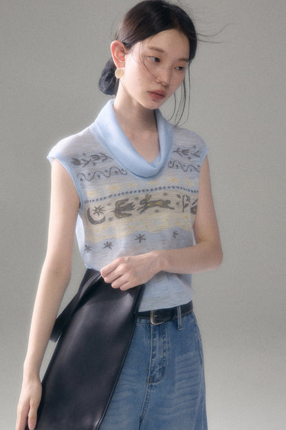 Bunny Fair Isle Knit Vest