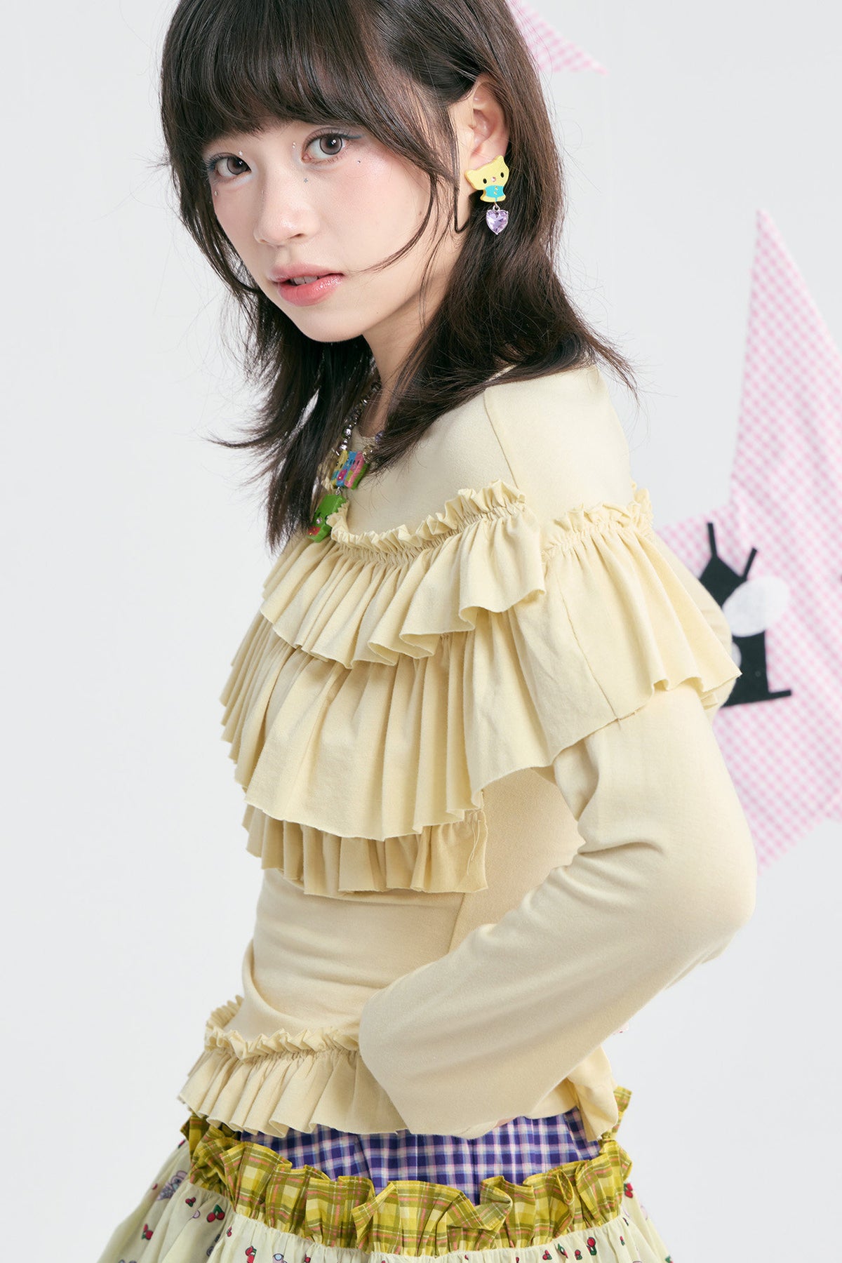 Heart Lace Long-Sleeve T-Shirt