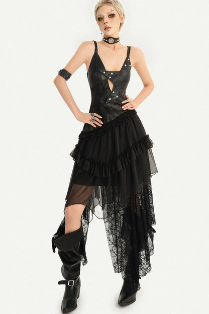 Gothic Lace Patchwork Dress