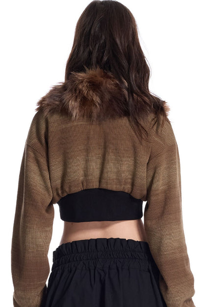 Detachable Ring Knit Jacket
