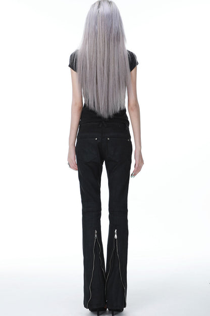 Deconstructed Wax Coated Denim Pants