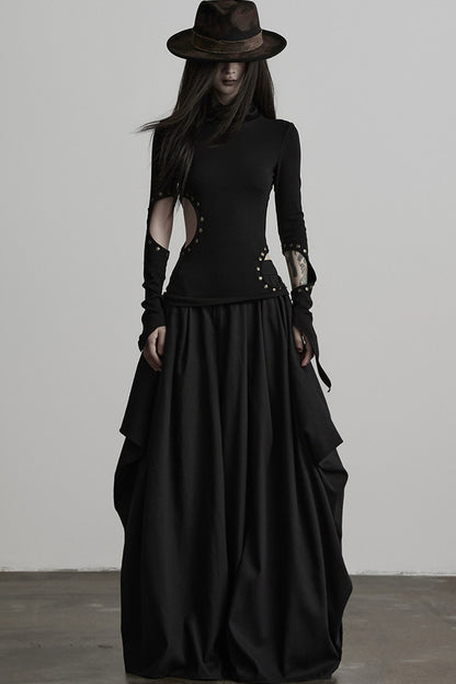Oversized Multi-Panel Three-Dimensional Tailoring Wide-Leg Pants
