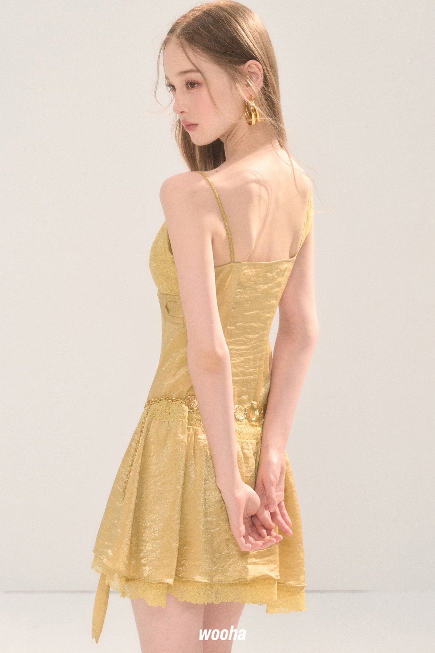 Gold Lace Dress