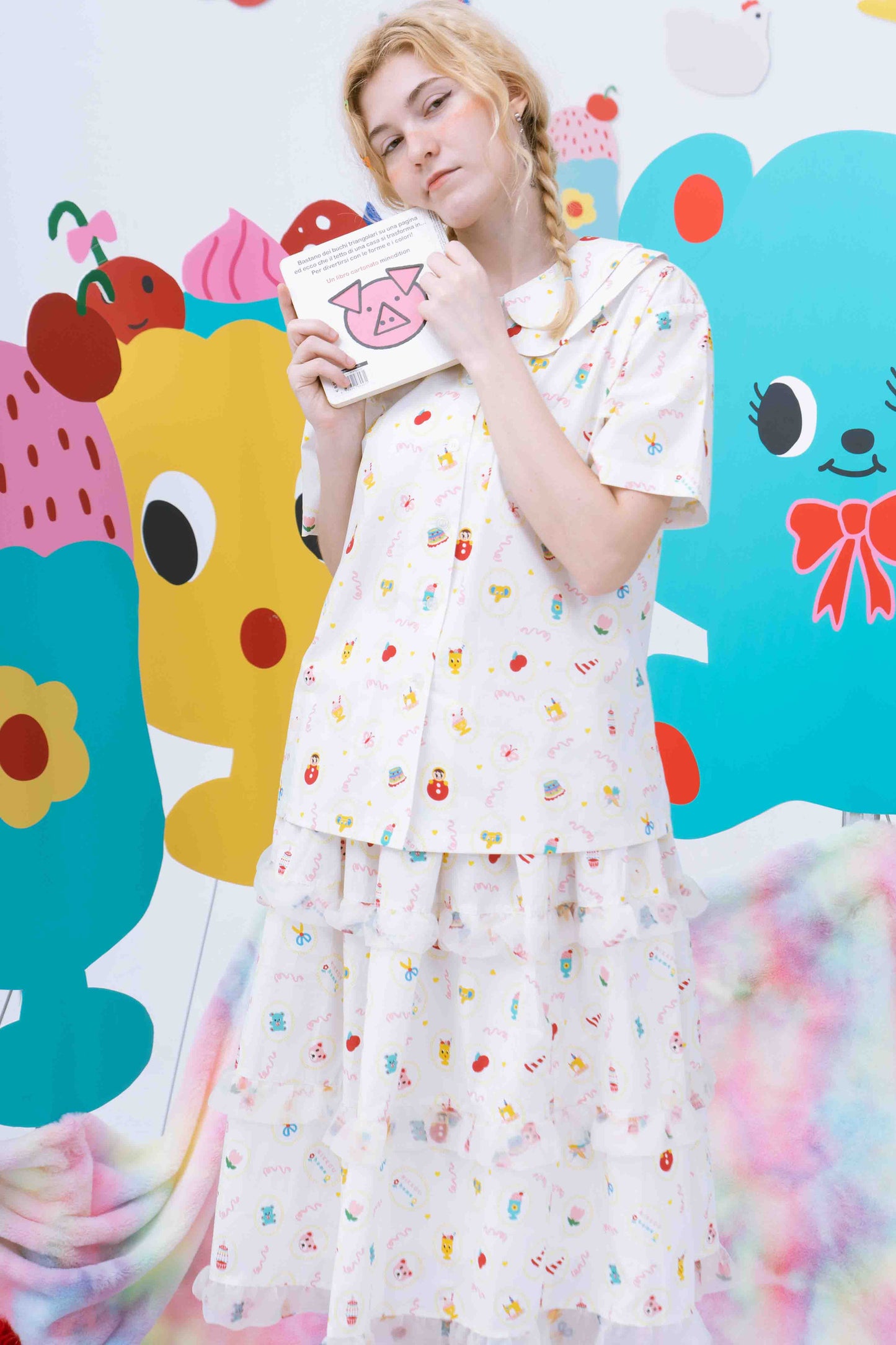 Sweets Print Short-Sleeved Shirt