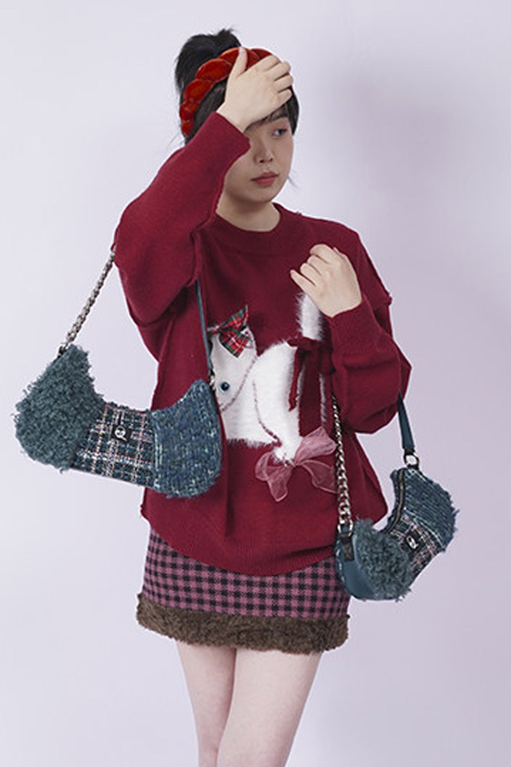 Y2K Color-Block Crossbody Bag