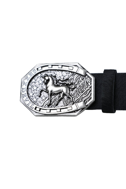 Horsehair Leather Rivet Horse Belt
