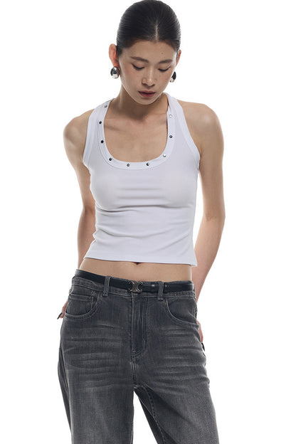 U-Neck Ribbed Tank Top
