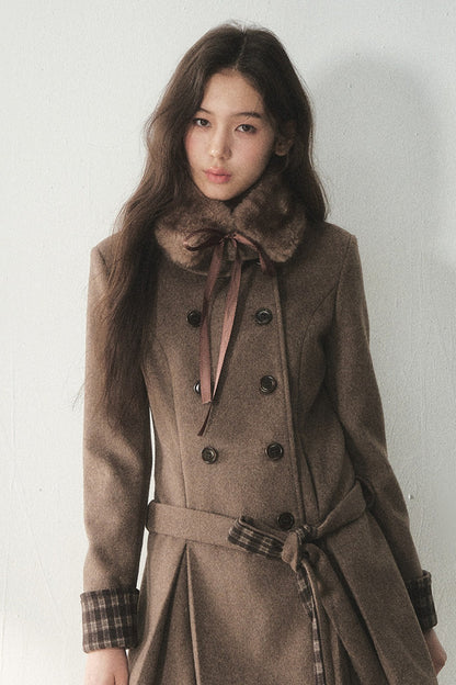 Collar Double Breasted Coat