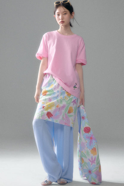 Linen Blend Air Wide-Leg Trousers