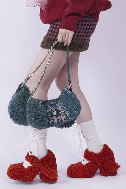 Y2K Color-Block Crossbody Bag