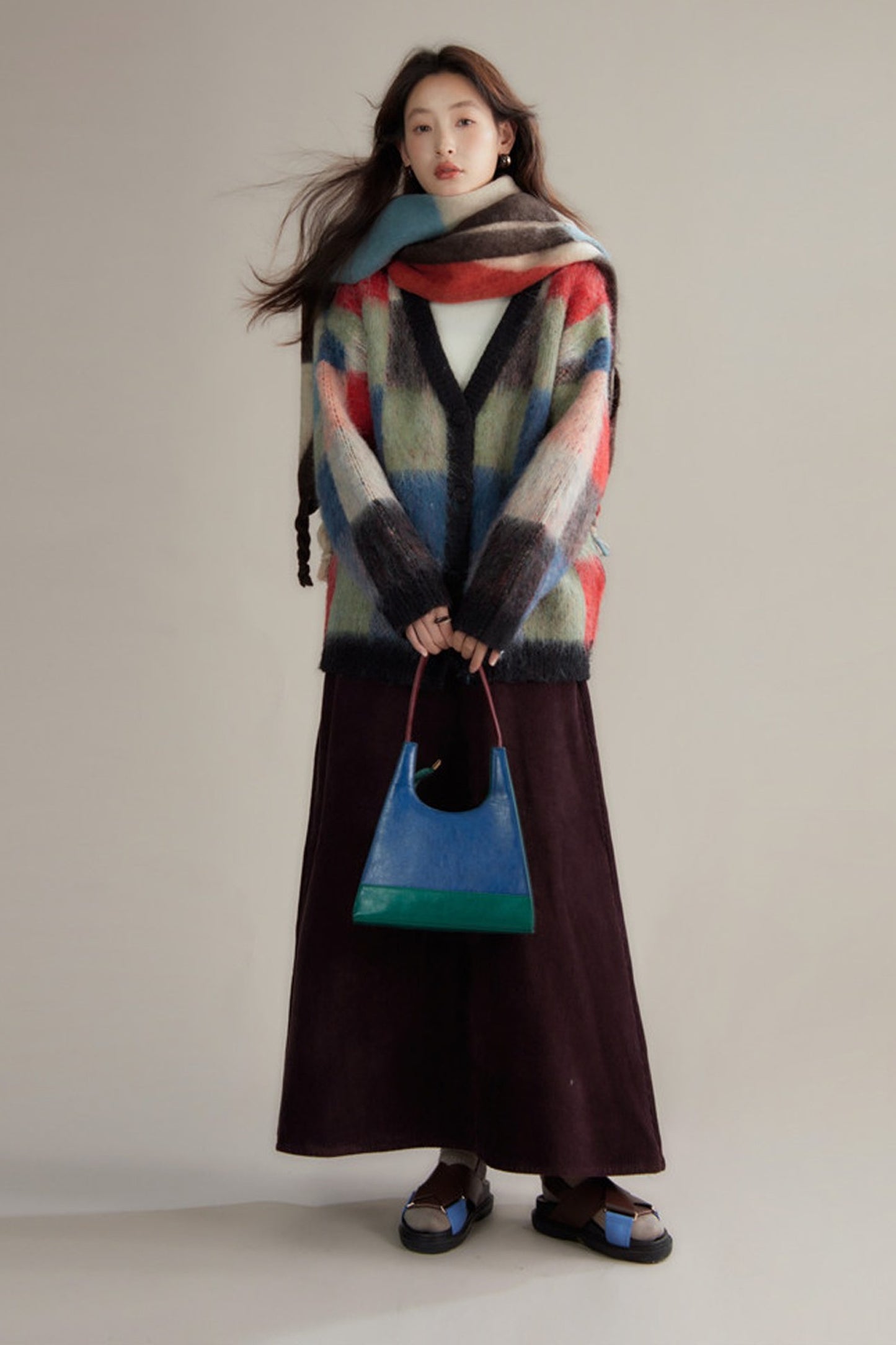 Retro Corduroy A-Line Skirt