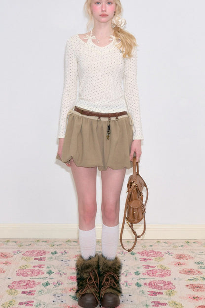Polka Dot Halter Knit Sweater