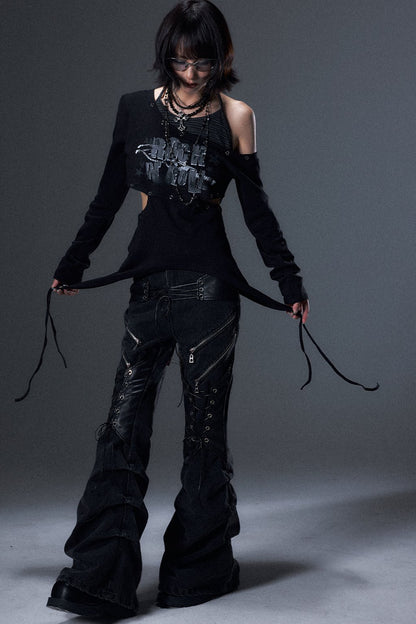 Cut-Out Asymmetrical Rock T-Shirt