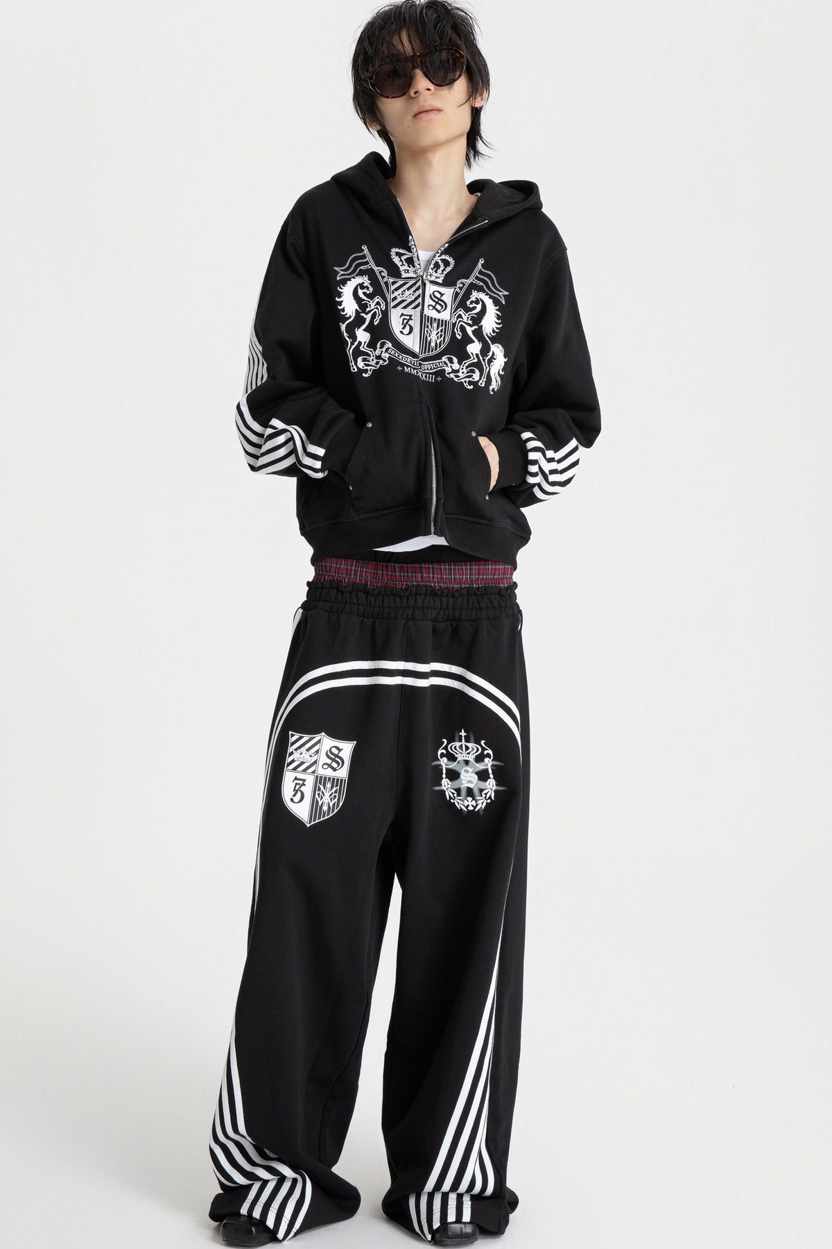 Embroidered Zip-Up Hoodie