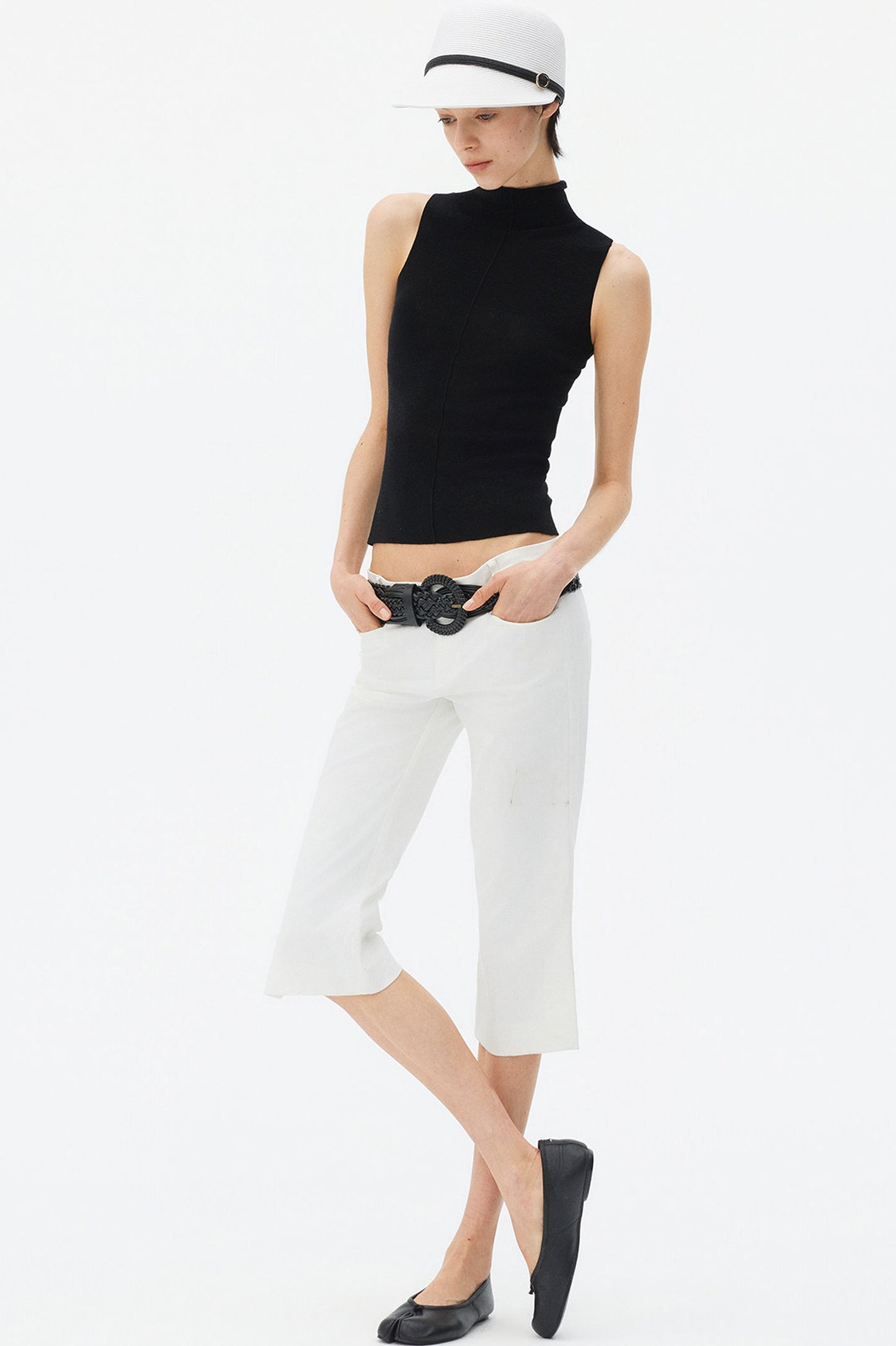 Superfine Merino Wool Seamless Turtleneck Vest