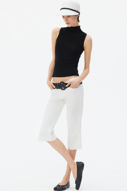 Superfine Merino Wool Seamless Turtleneck Vest