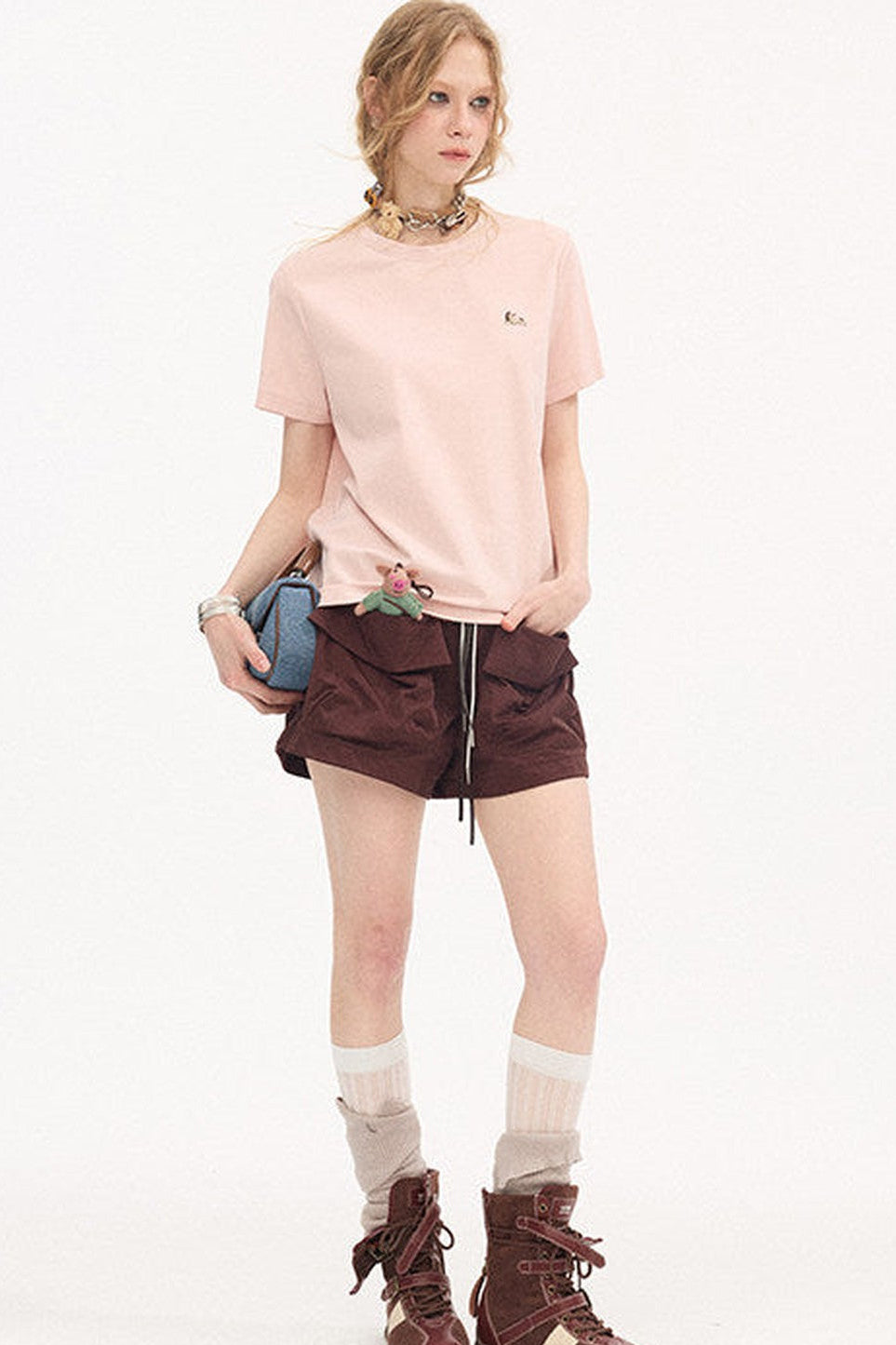 Loose Cotton Round Neck Top