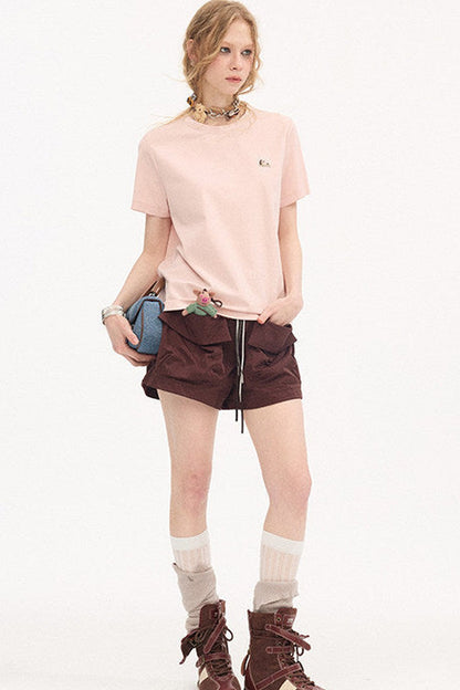 Loose Cotton Round Neck Top