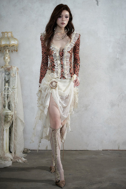 Baroque Asymmetrical Fishtail Skirt