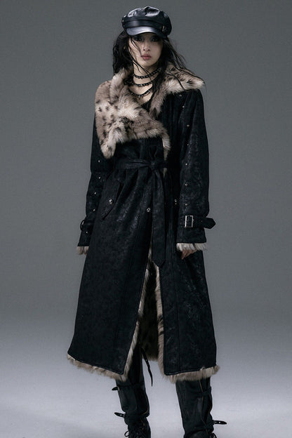 Reversible Suede Leopard Fur Coat