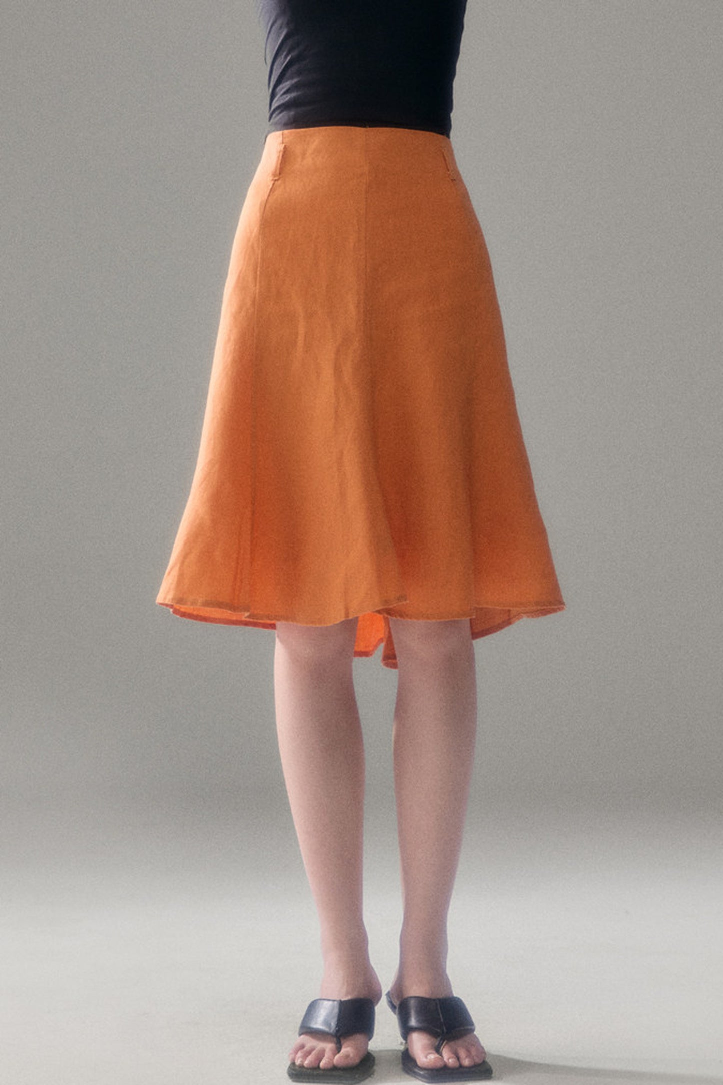 Tencel Linen A-Line Fishtail Skirt