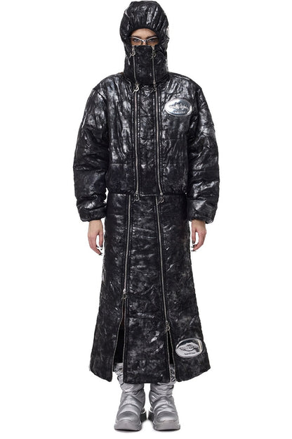 Space Black Double Zipper Balaclava Hooded