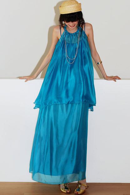Pearlescent Gauze Dress Set
