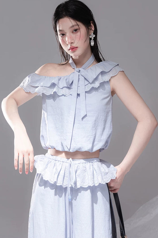 Off-Shoulder Ruffle Top Set-Up