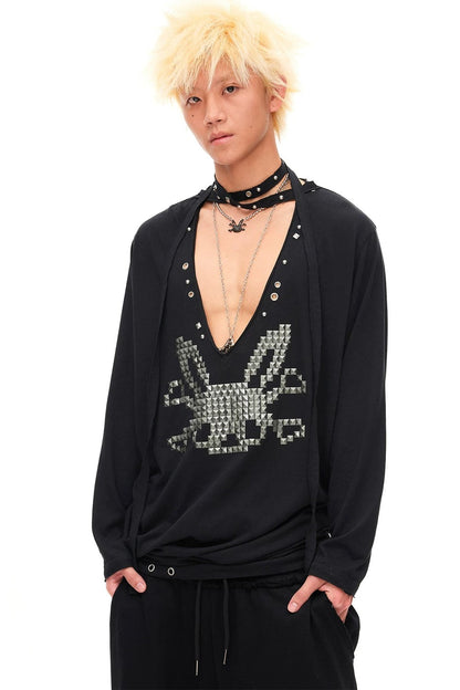 Studded Rabbit Skull Top