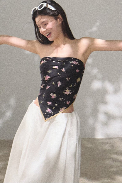 Lyocell Linen Texture A-Line Skirt