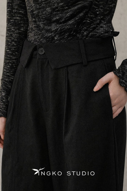 Folded Waistband Pants