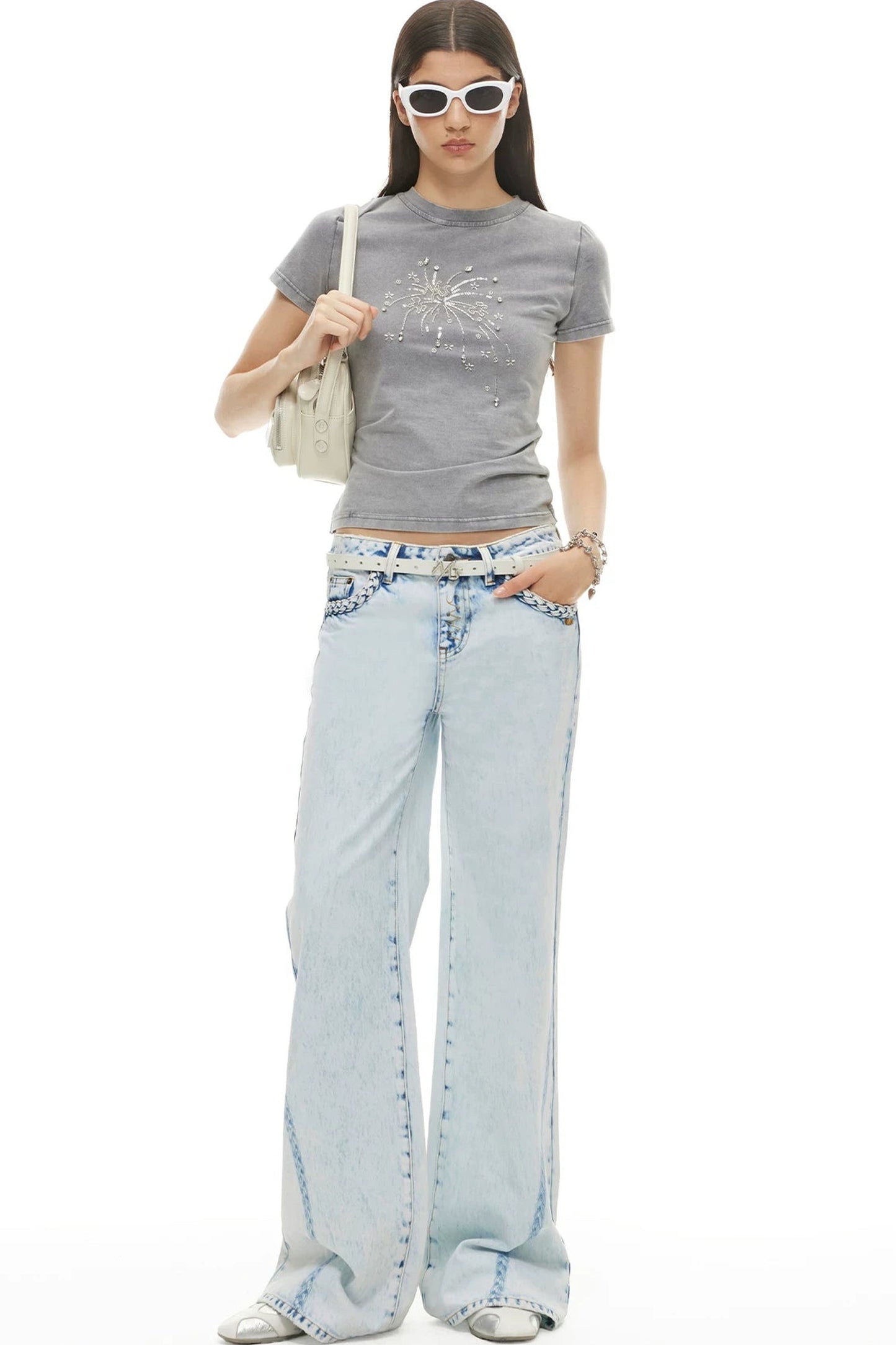 Heavy Washed Twill Jeans