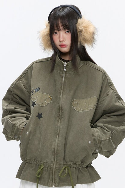 Beaded Quilted Green Jacket