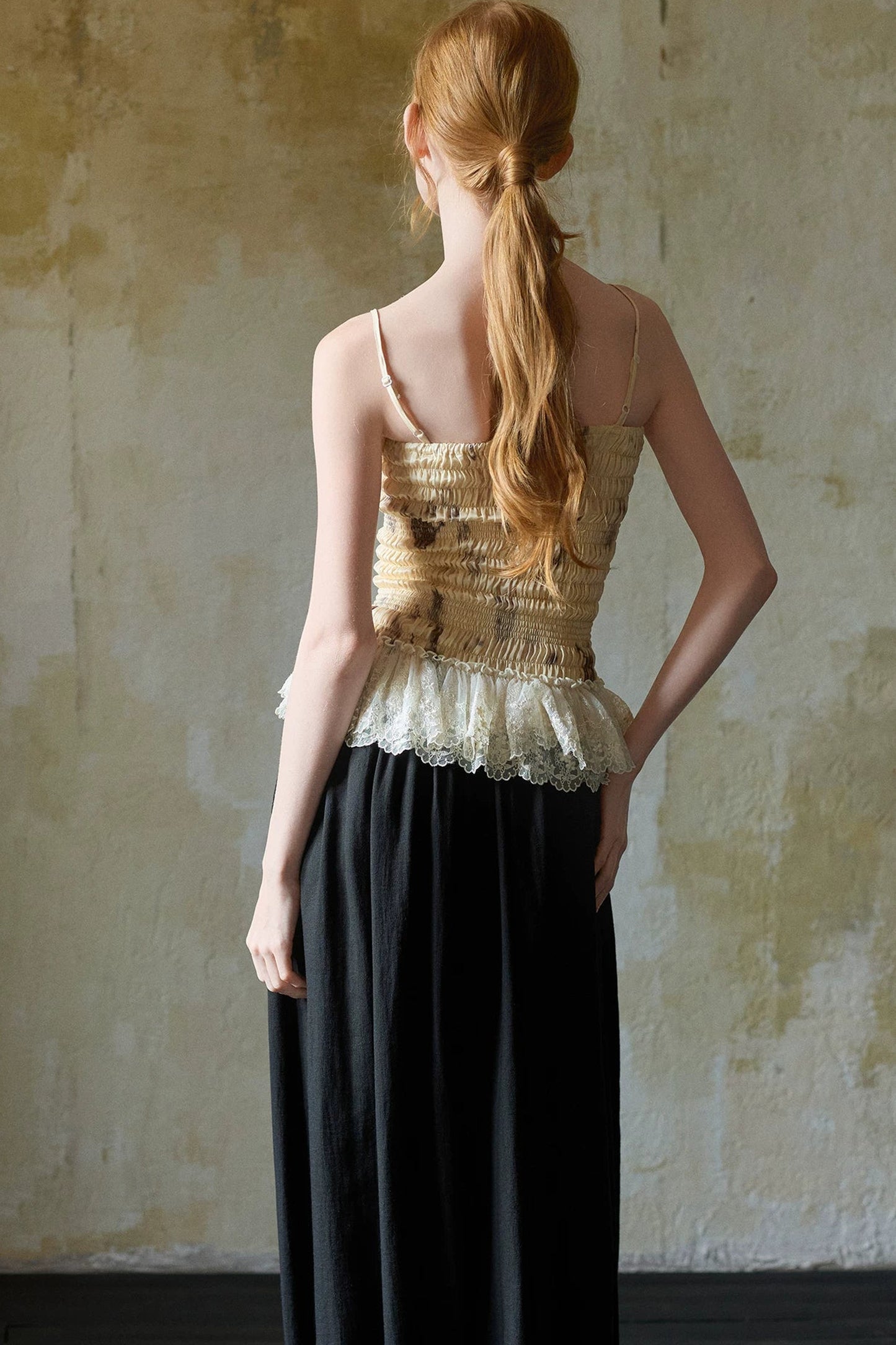 Silk Embroidered Lace Camisole