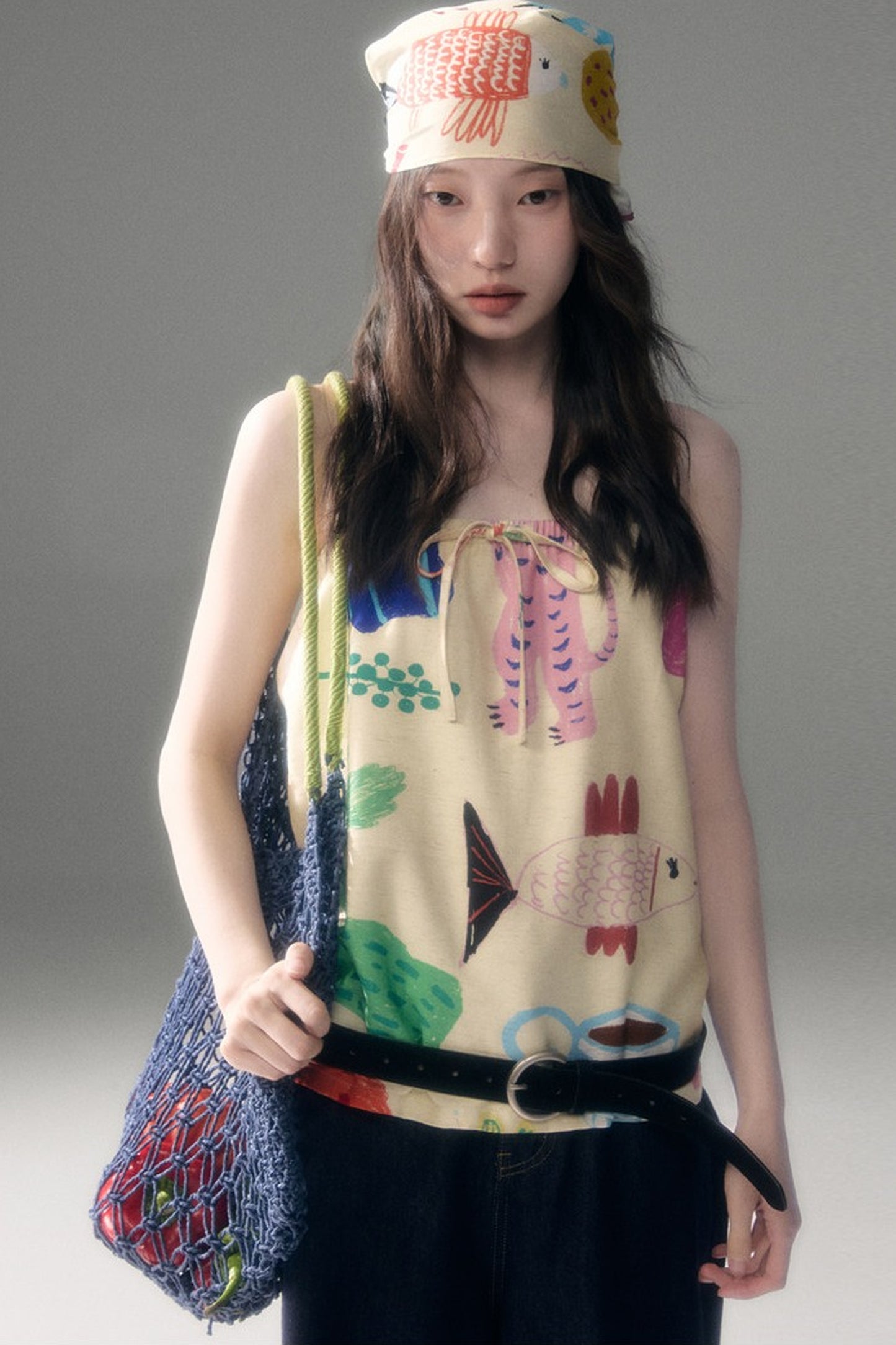 Fruit and Vegetable Print Skirt