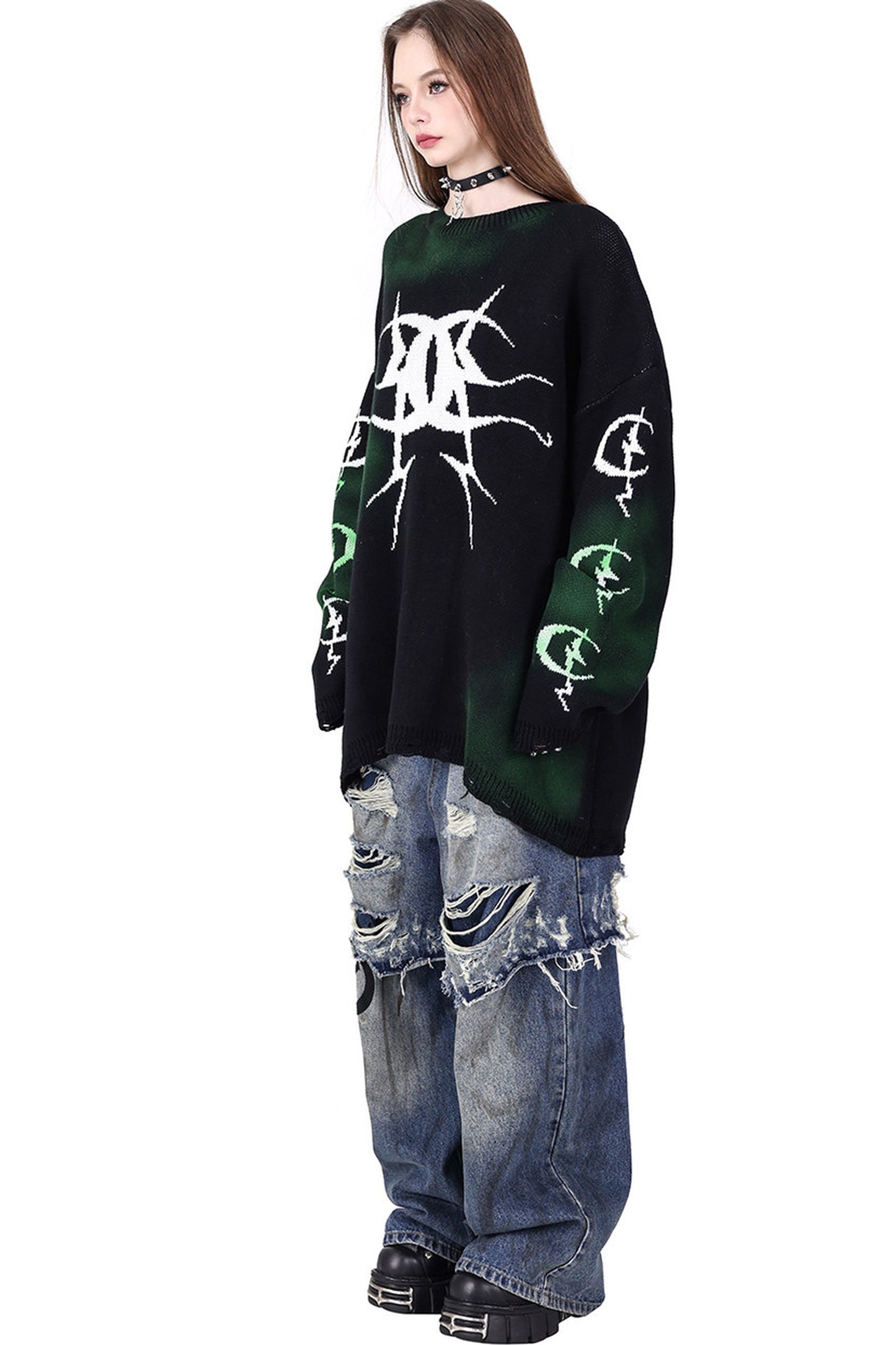 Electric Moon Graffiti Blouse