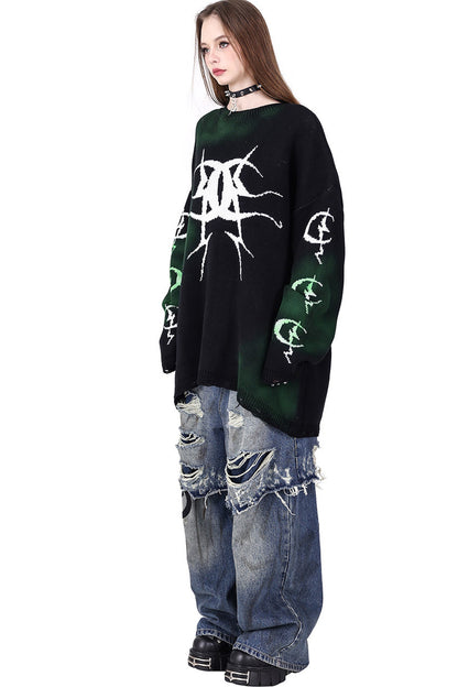 Electric Moon Graffiti Blouse