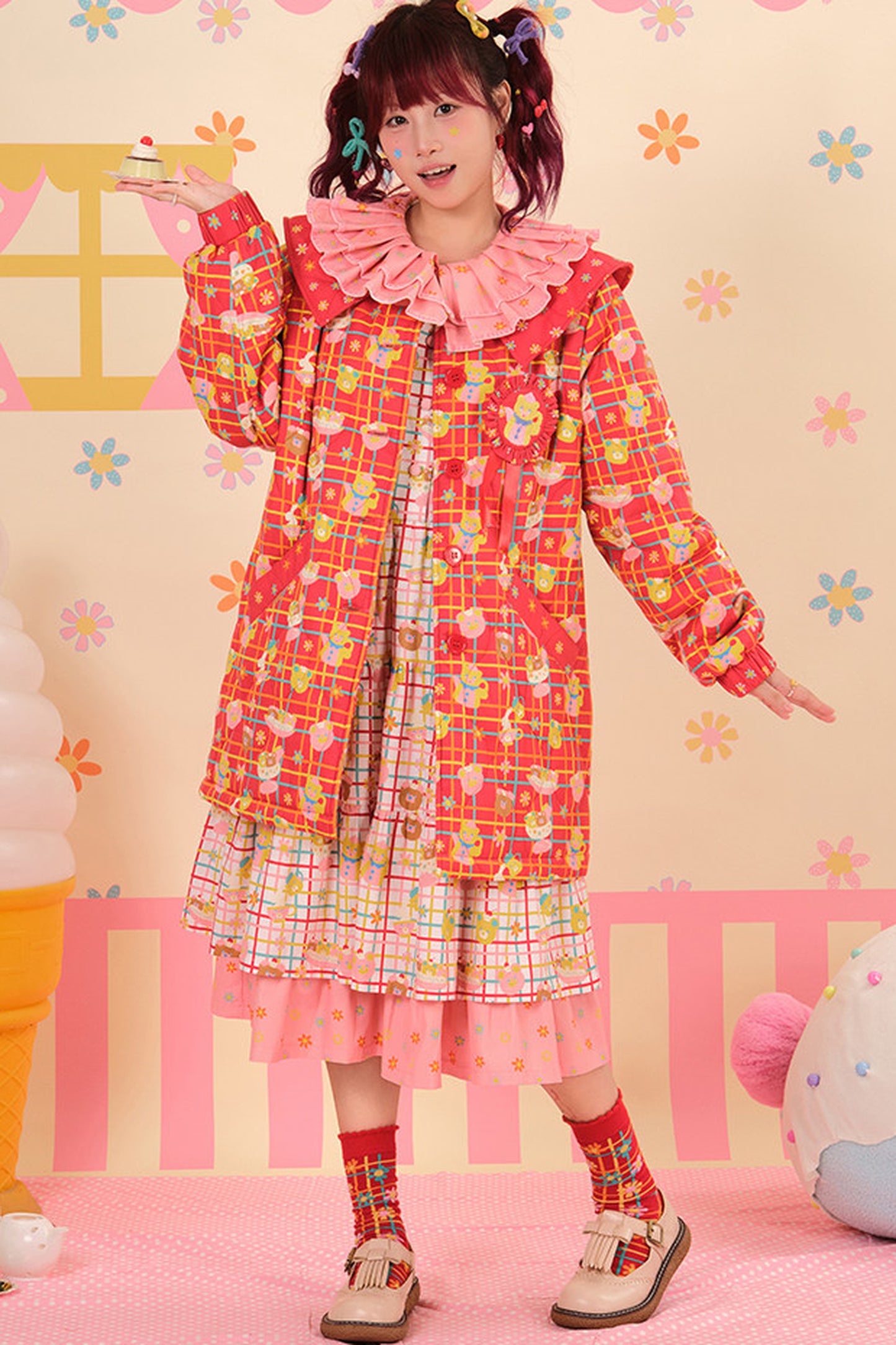 Showa Dessert Quilted Cotton Coat