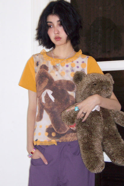 Polka Dot Bear Lace Tee